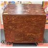 Image 2 : WHEELED WOODEN TOOL BOX- 29" X 29" X 20"