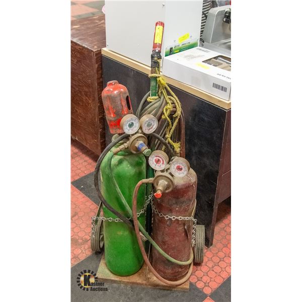 ACETYLENE TORCH KIT WITH WHEELED CART