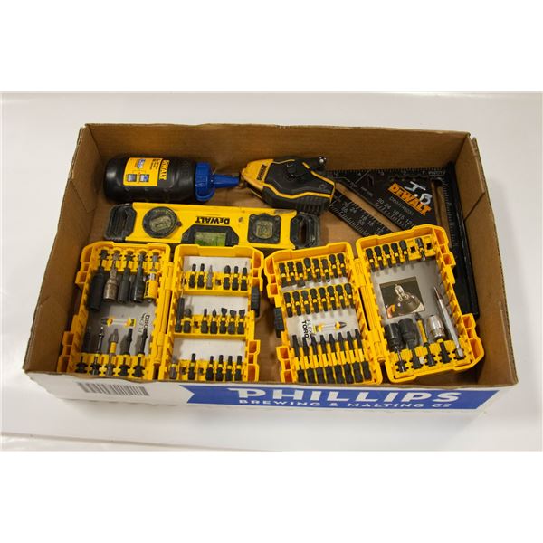 PACKAGE OF DEWALT TOOLS