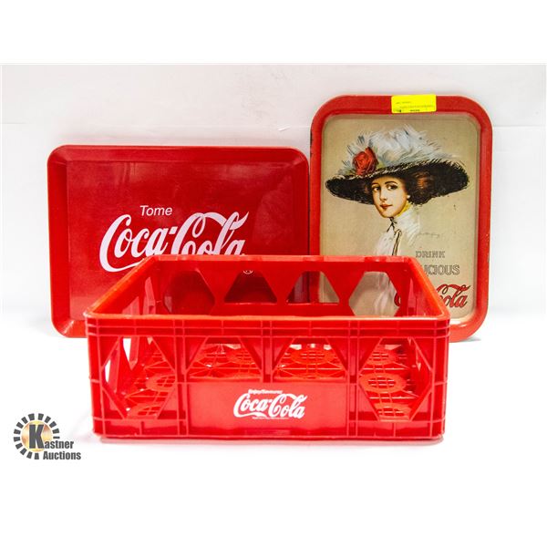 3 VINTAGE COCA COLA TRAYS