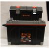 Image 1 : TACTIX 2 PIECE WHEELED TOOL BOX BRAND NEW
