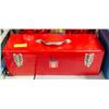 RED MASTERCRAFT TOOL BOX WITH SOCKETS & WRENCHES