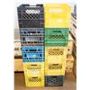 Image 1 : BUNDLE OF 10 PLASTIC MILK CRATES