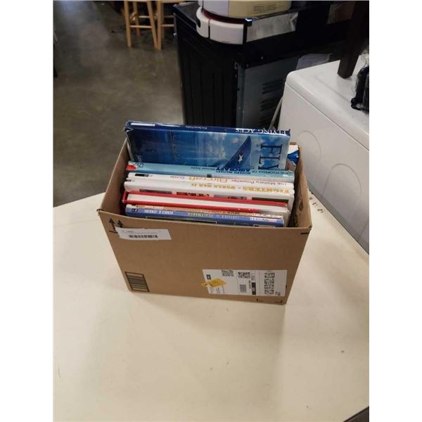 BOX OF HARDCOVER AVIATION BOOKS