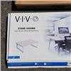 Image 2 : VIVO DESK MONITOR RISER AND UNDER DESK KEYBOARD TRAY WITH SWINGING HEIGHT ADJUSTMENT