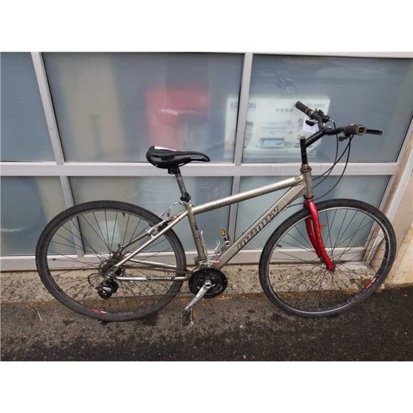 SILVER AND RED INFINITY BIKE