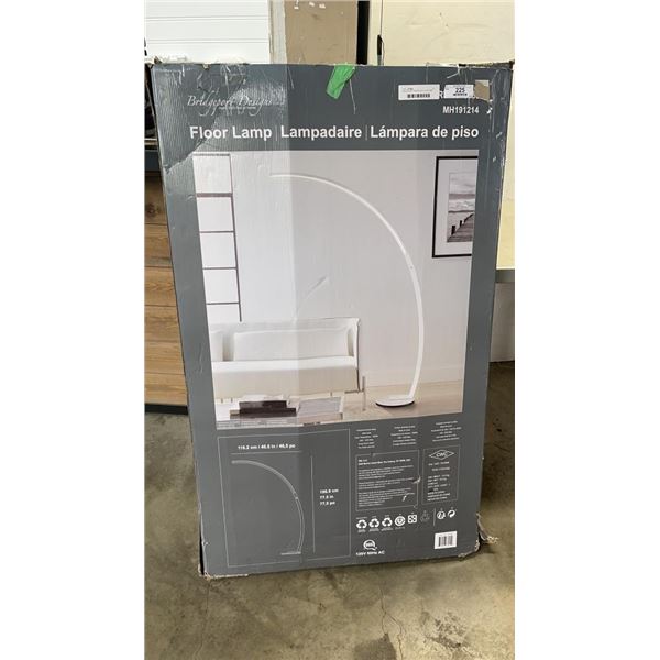 BRIDGEPORT DESIGNS LED FLOOR LAMP TESTED AND WORKING RETAIL $190