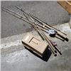 Image 1 : BUNDLE OF FISHING RODS AND TACKLE BOX WITH CONTENTS