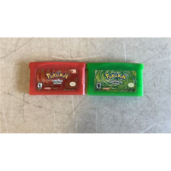 POKEMON LEAF GREEN AND POKEMON FIRE RED GAMBOY ADVANCE GAMES