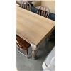 Image 3 : UNFINISHED DINING TABLE WITH 4 CHAIRS