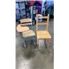 Image 1 : VINTAGE SCHOOL DESK AND WOODEN LADDERBACK CHAIR