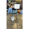 Image 1 : METAL FLOOR LAMP AND BRUSHED METAL TABLE LAMP