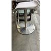 Image 2 : WHITE GASLIFT STOOL AND GLASSTOP SIDE TABLE