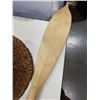 Image 11 : LOT OF CARVED PADDLE, CEDAR STRIPS AND WOVEN HAT