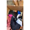 Image 2 : 2 BOXES OF NEW CLOTHING SIZE MEDIUM AND WINTER HATS, MITTENS, ETC