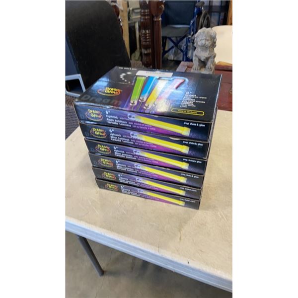 6 BOXES OF NEW 6" LIGHTED GLOWSTICKS