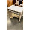 Image 1 : WHITE ROLLING DESK WITH PULLOUT KEYBOARD TRAY