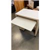 Image 2 : WHITE ROLLING DESK WITH PULLOUT KEYBOARD TRAY