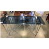 Image 2 : GLASSTOP SOFA TABLE 55" LONG