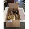 Image 1 : BOX OF COLLECTIBLES - ROTARY PHONE, VINTAGE CAMERA, ETC