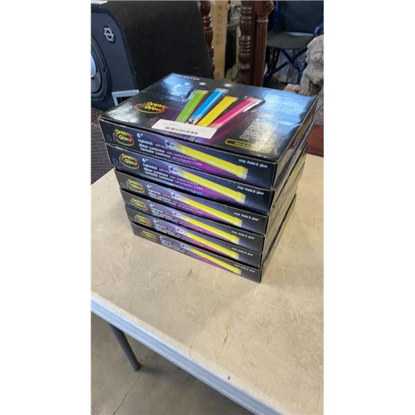 6 BOXES OF NEW 6" LIGHTED GLOWSTICKS