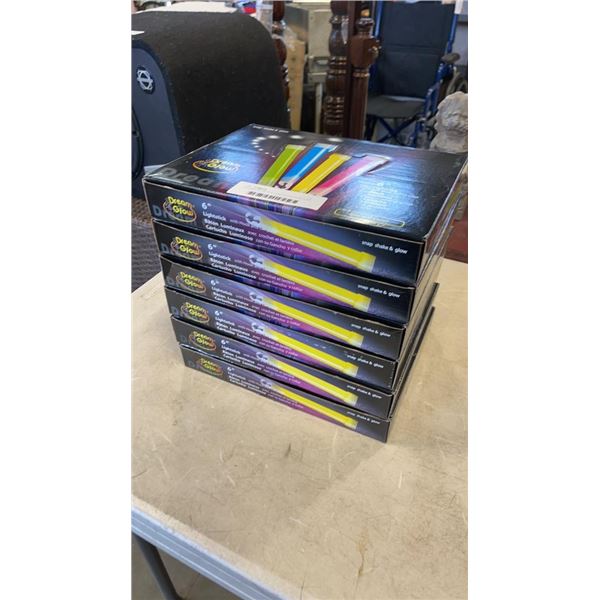 6 BOXES OF NEW 6" LIGHTED GLOWSTICKS