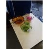 Image 1 : 2 ART GLASS NACHO BOWL SETS AND SALAD BOWL