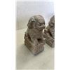 Image 10 : CARVED WOOD STOOL AND 2 FOO DOG STATUES