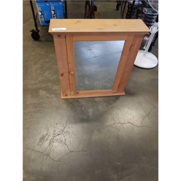 WOODEN MIRRORED DOOR CABINET