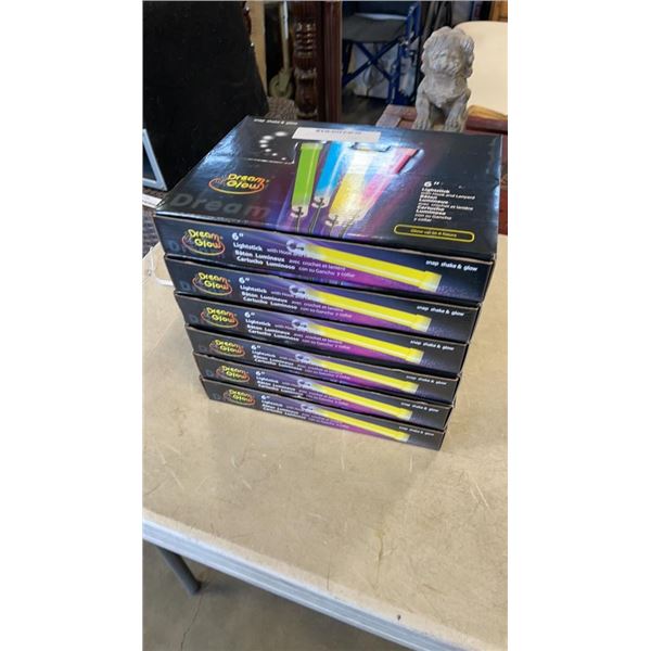 6 BOXES OF NEW 6  LIGHTED GLOWSTICKS