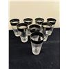 Image 1 : Silver Rimmed Highball Glasses