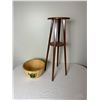 Image 1 : Wood Plant Stand and Wood Gardening Bowl