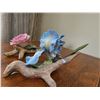 Image 1 : Royal Horticulture Society Flower Sculptures Blue Saphire Iris - Queen Elizabeth Rose