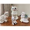 Image 1 : White Japanese Vintage Cat Statues Collection 8.5T