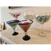 Image 1 : Decorative Over Size Wine Glasses With Glass Beads 14T
