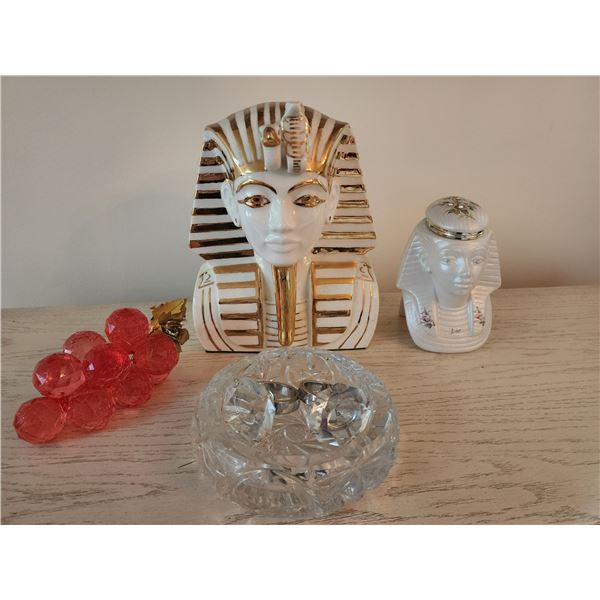 Egyptian Tutankaman Death Mask Porcelain 10T