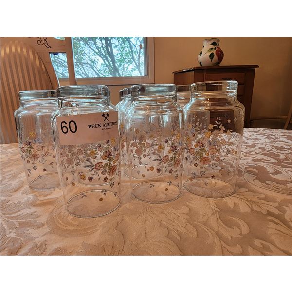 10 Hand Painted Juice Glasses x 8