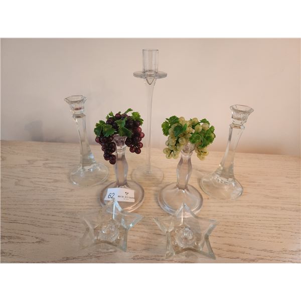 Glass Candle Holders 12T