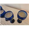 Image 2 : Blue Glass Candle Holders 9T