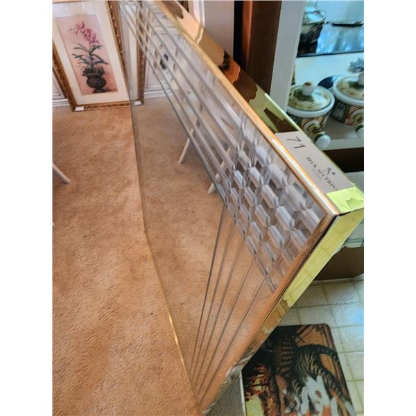 Vintage Cut Glass Mirror 36 x 48