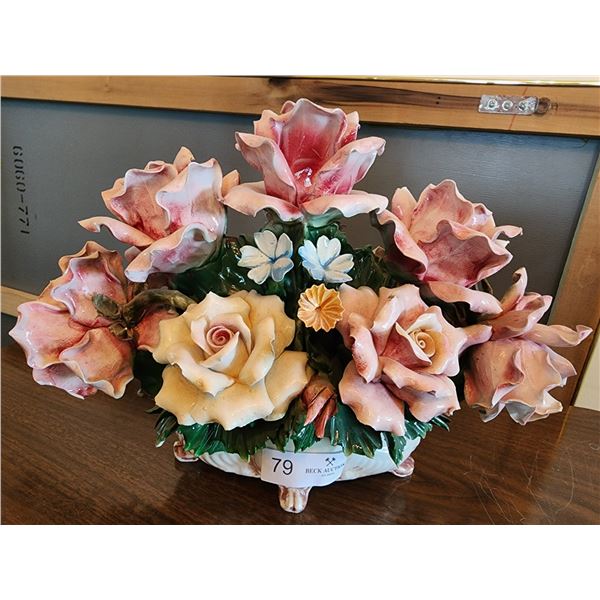 Large Capodimonte Flower Arrangement 16x13