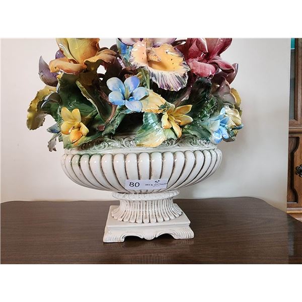 Large Capodimonte Flower Arrangement 16x14 *heavy and fragile