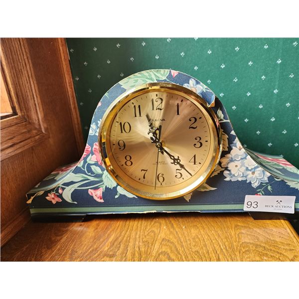 Vintage Mantle Clock and Magazine Holder