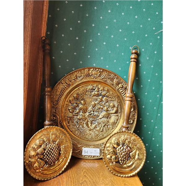 Brass Mantle Set