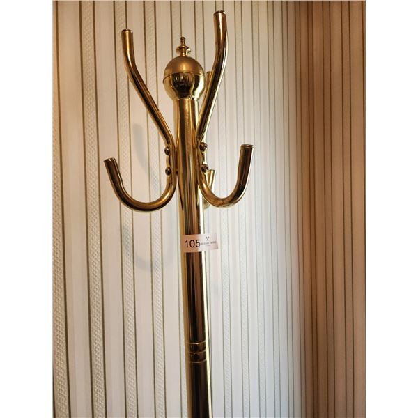 Brass 3 Piece Vanity Set - Includes Chair, Vanity Coat Rack