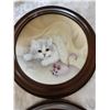 Image 2 : Set 4 Painted Harrison Cat Plates
