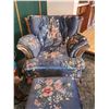 Image 1 : Floral Chair & Ottoman