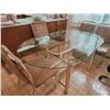 Image 1 : Brass Glass Dining Suite 65 x 41 x 31T