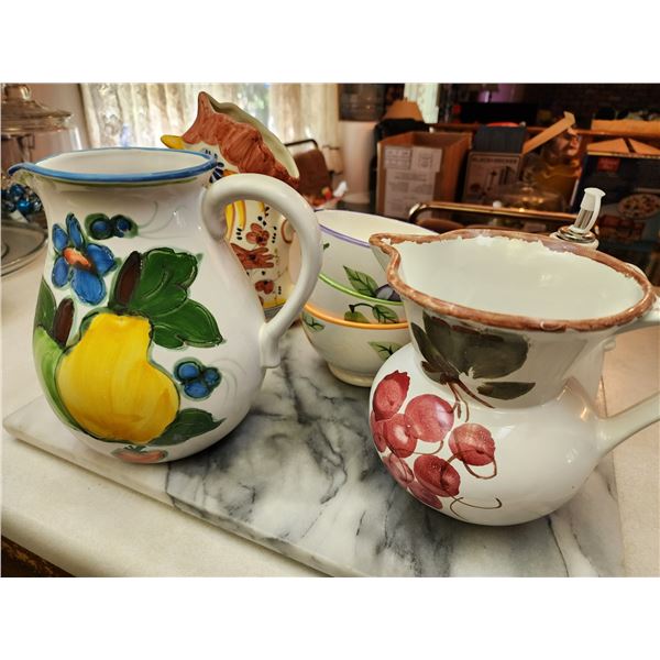 Painted Ceramic Jug Collection