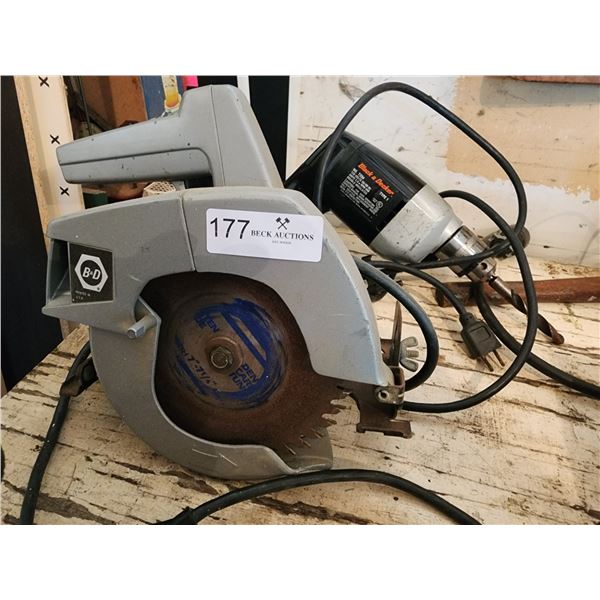 Black Decker Skill Saw & Drill